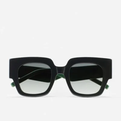 Gafas de sol KALEOS Novak para mujer en acetato verde oscuro con lente verde degradada