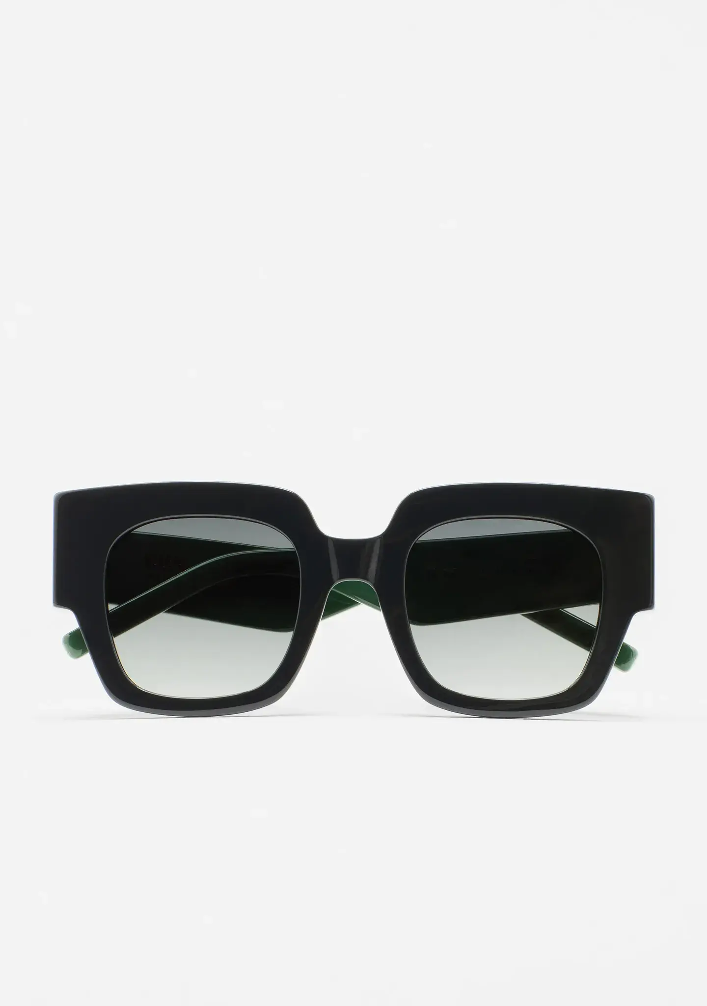 Gafas de sol KALEOS Novak para mujer en acetato verde oscuro con lente verde degradada