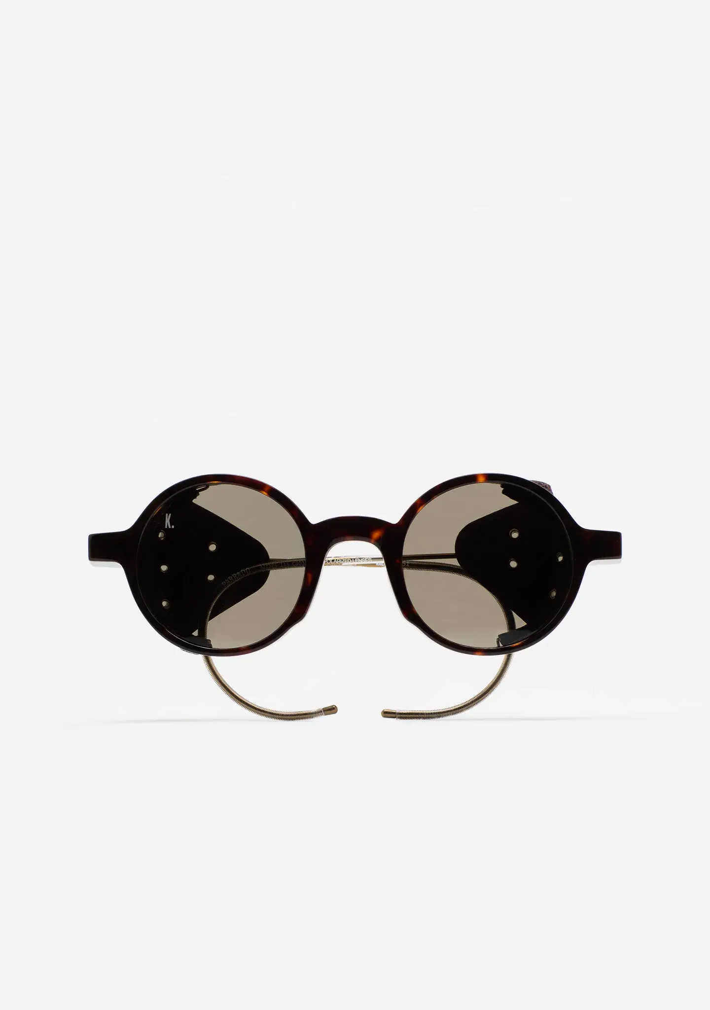 Gafas de sol KALEOS Parrado para hombre en acetato havana con alerones extraíbles