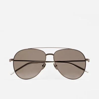 Gafas de sol KALEOS Strauch 4 aviador para hombre en titanio marrón con lente gris