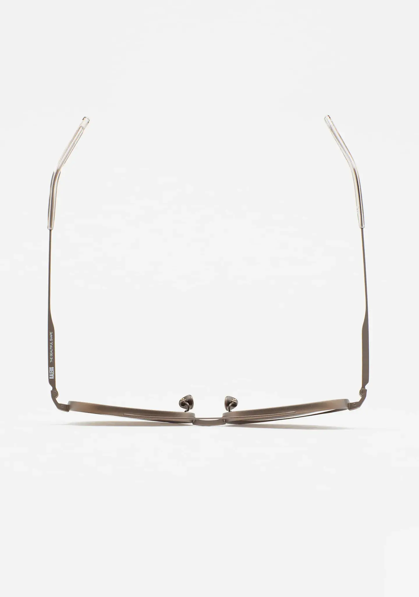 Gafas de sol KALEOS Strauch 4 aviador para hombre en titanio marrón con lente gris