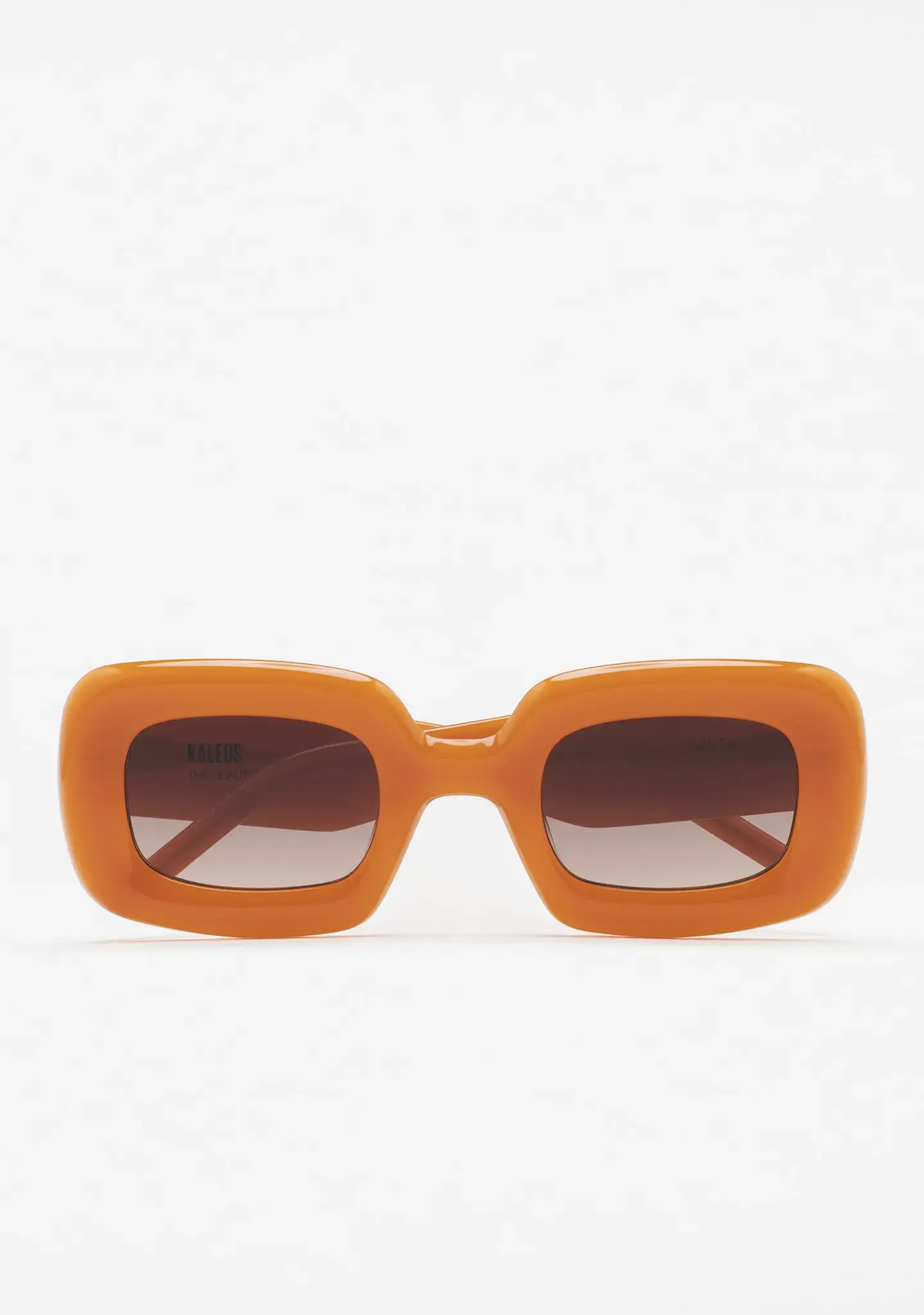 Gafas de sol KALEOS Balin para mujer en acetato naranja con lente marrón degradada