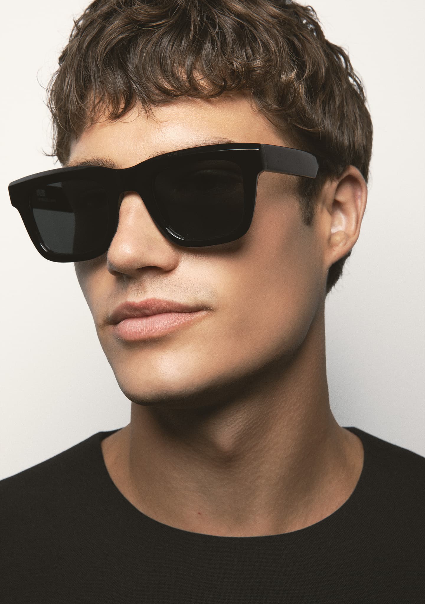 Gafas de sol KALEOS Binea negras para hombre en acetato con lente gris mineral
