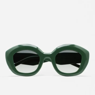 Gafas de sol KALEOS Kuttner 2 para mujer en acetato verde con lente verde degradada