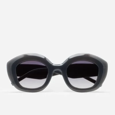 Gafas de sol KALEOS Kuttner 5 para mujer en acetato gris con lente negra degradada