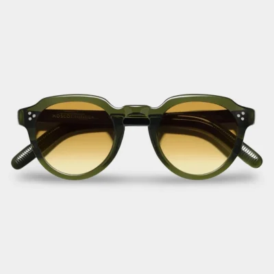 Gafas de sol Moscot Gavolt Sun Dark Green con lentes Chestnut Fade