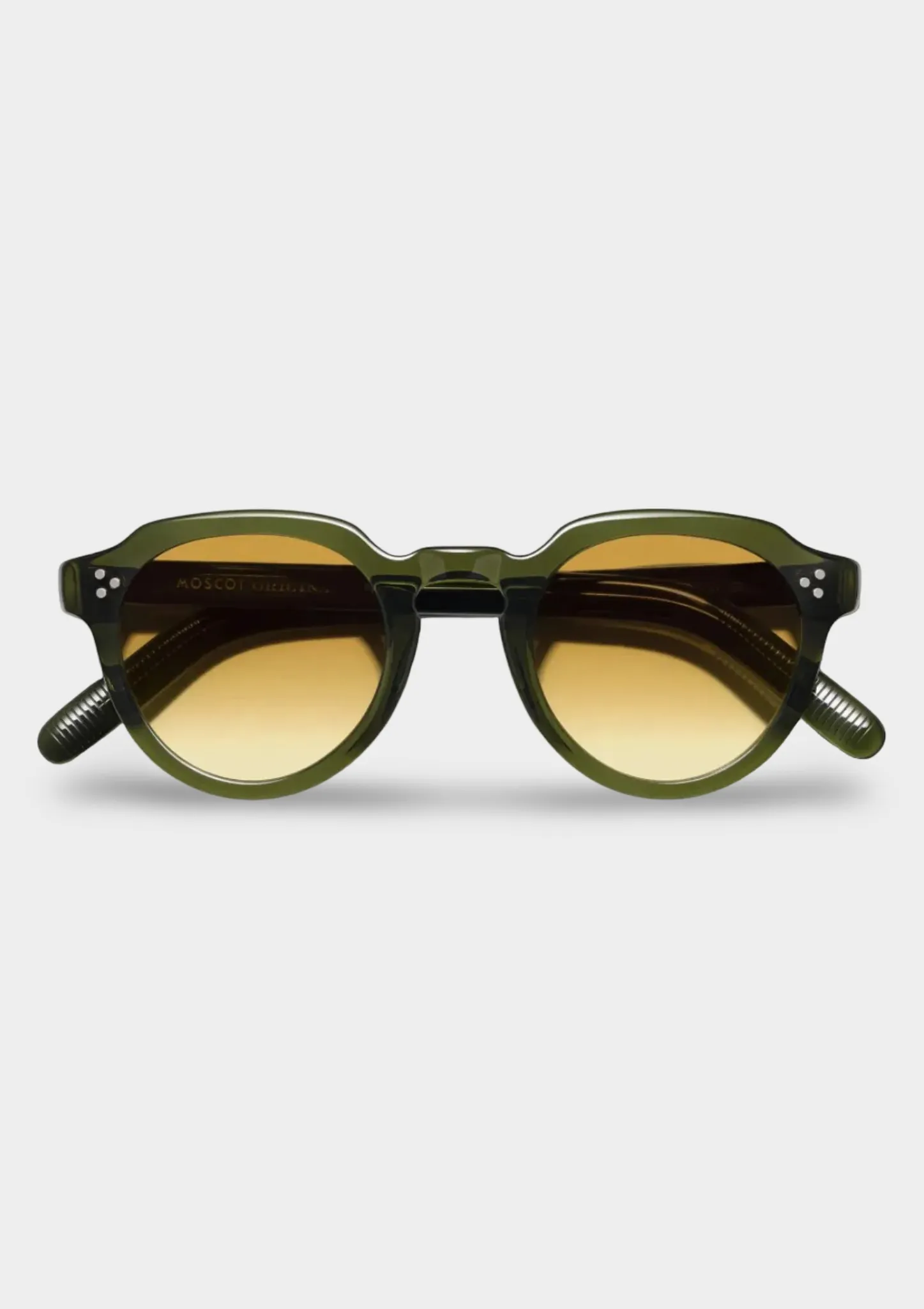 Gafas de sol Moscot Gavolt Sun Dark Green con lentes Chestnut Fade