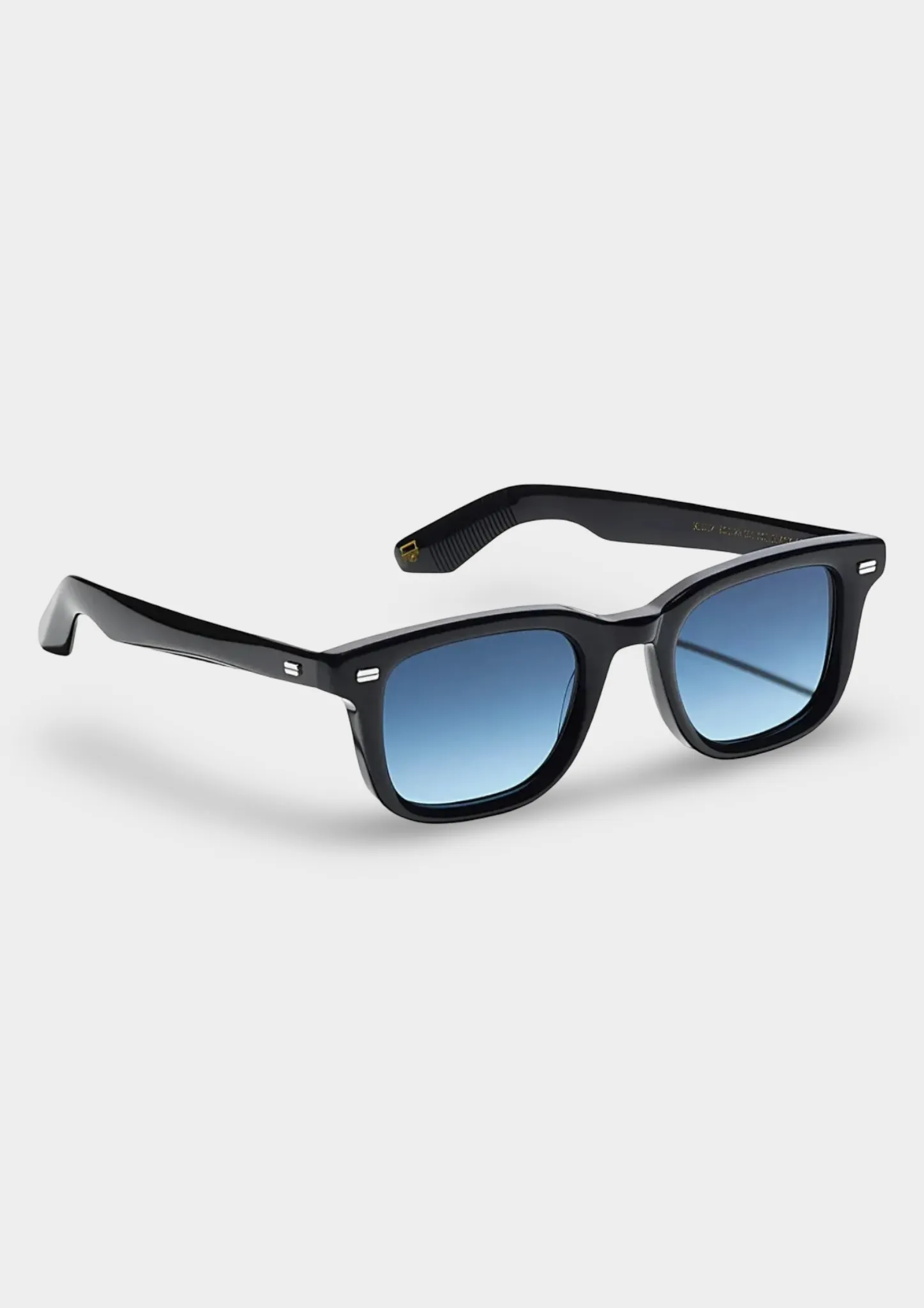Gafas de sol Moscot Klutz Sun negras con lentes Denim Blue