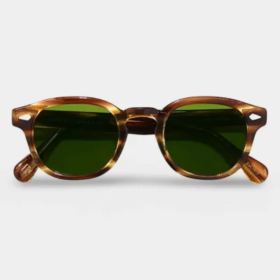 Gafas de sol Moscot Lemtosh Sun Bamboo con lentes Calibar Green