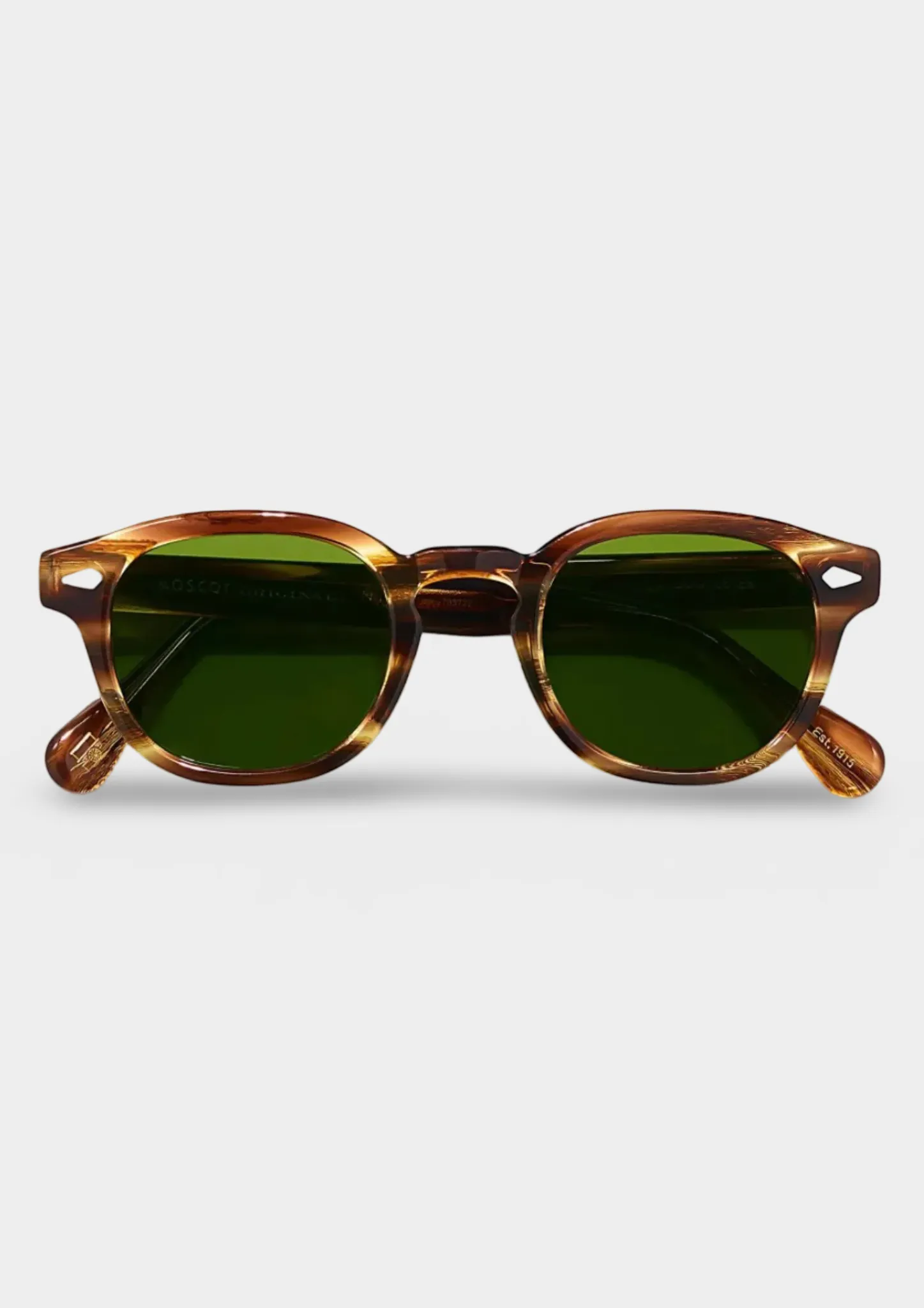 Gafas de sol Moscot Lemtosh Sun Bamboo con lentes Calibar Green