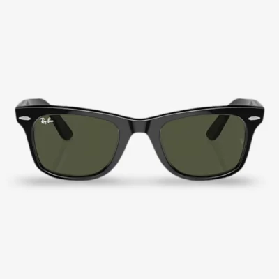 Gafas de sol Ray-Ban Original Wayfarer Classic negras con lentes G-15 verdes